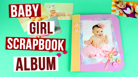  DIY Baby Girl Scrapbook Album 